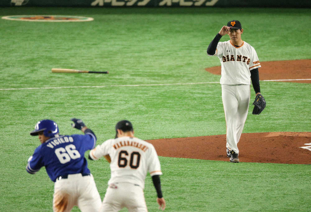 【画像・写真】巨人・桜井、悔しい53球　立ち直りの兆し見せるも…満塁で代打送られ降板