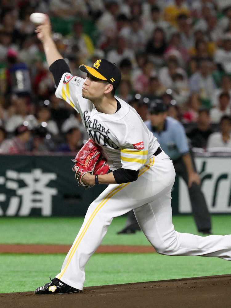 【画像・写真】ソフトB千賀、両リーグトップ9勝　7回2失点10K　投手3部門トップ