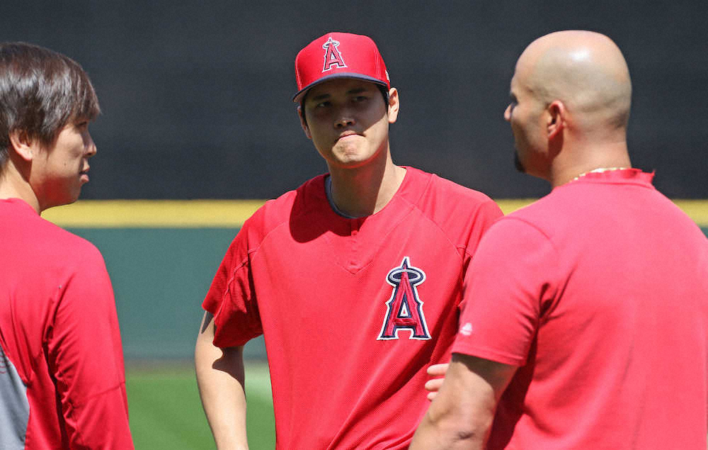 【画像・写真】大谷 1週間ぶりブルペン投球　座った捕手への15球含め35球