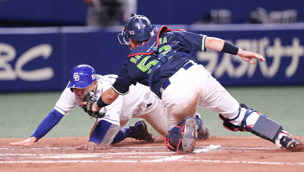 【画像・写真】中日、貧打で4連敗　周平激走も本塁憤死　与田監督「責めることはできない」