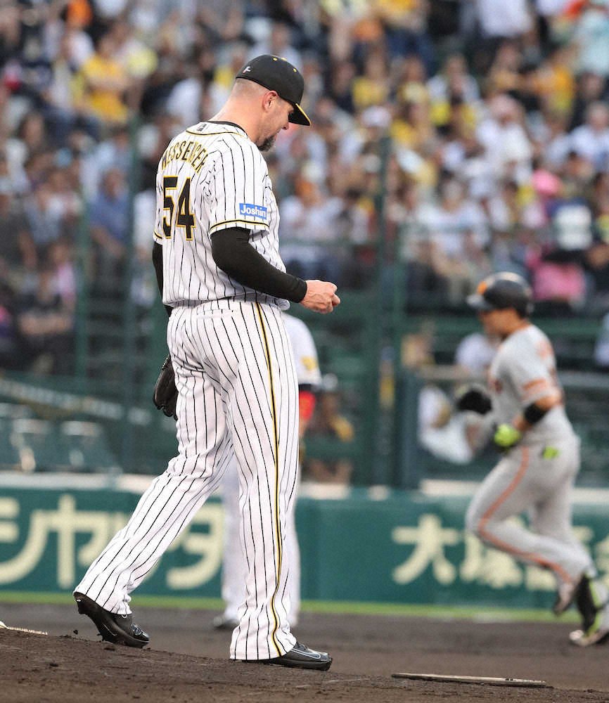 【画像・写真】巨人に連敗中の矢野阪神　2回で4点ビハインドと苦しい展開　メッセンジャーがつかまる