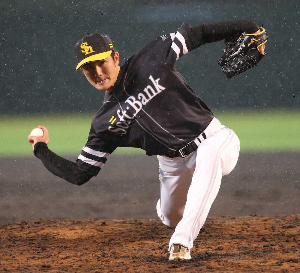 【画像・写真】ソフトB高橋礼、丸にリベンジ　青柳から助言「自分の引き出しに」