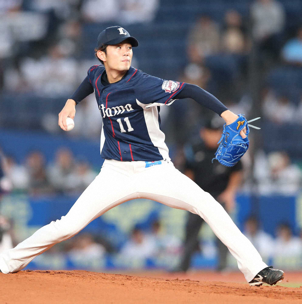【画像・写真】西武の先発・今井（撮影・西川祐介）