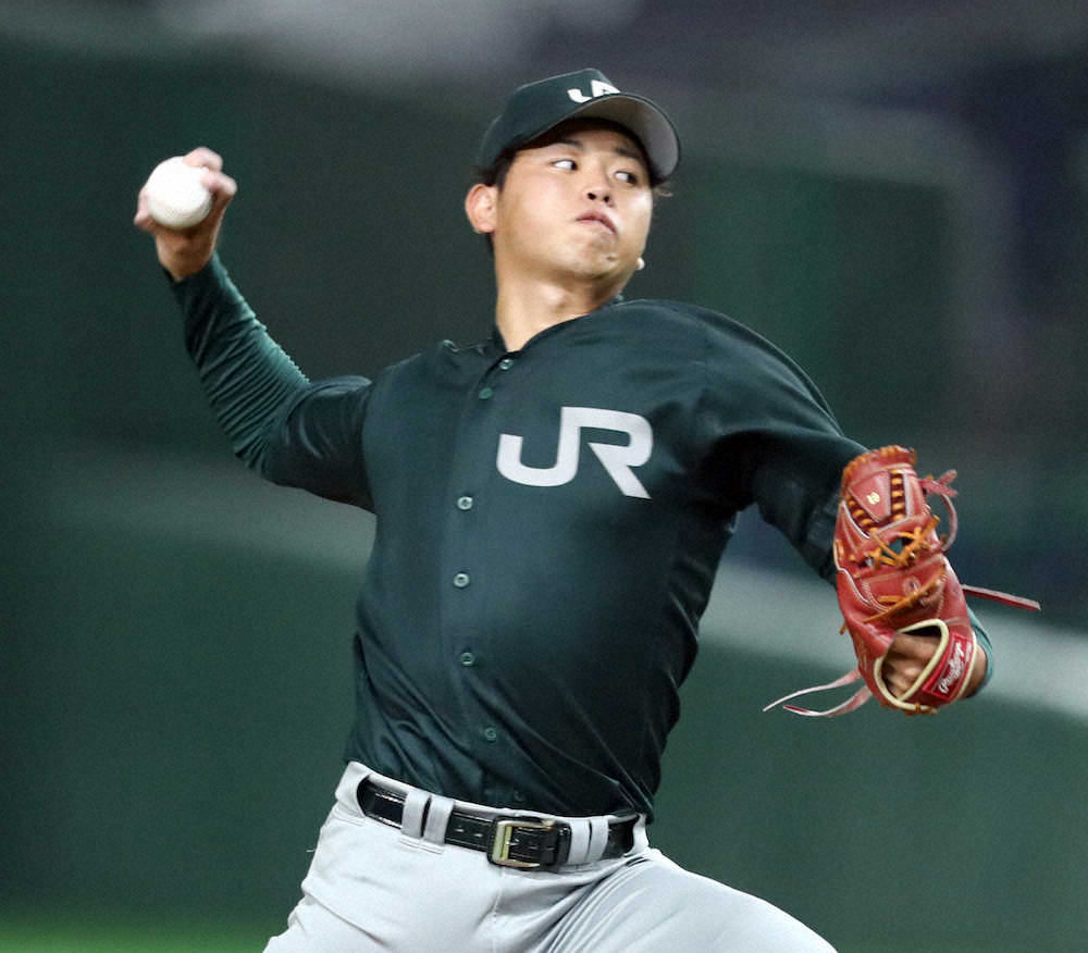 【画像・写真】今秋のドラフト上位候補、JR東日本・太田　MAX150キロ止まりも無四球光る内容