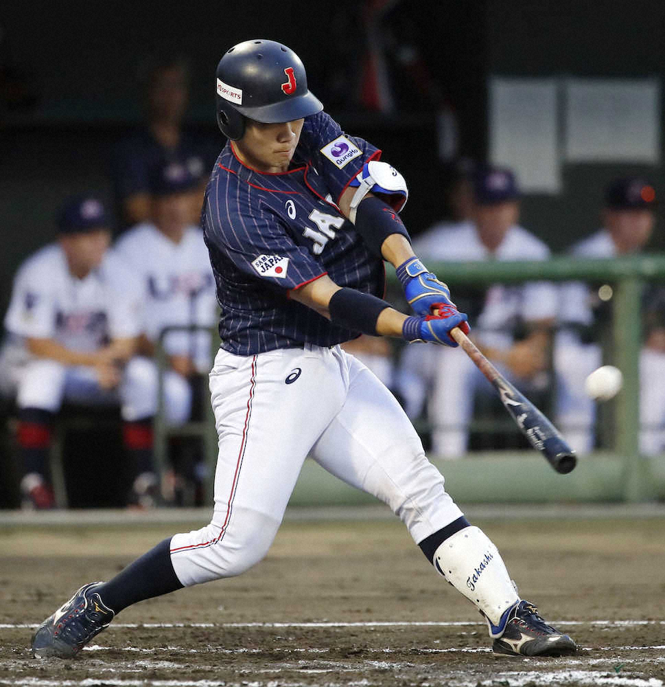 【画像・写真】日本　4発9点圧勝で五分に　海野先制弾、郡司2打席連発、牧は特大ソロ