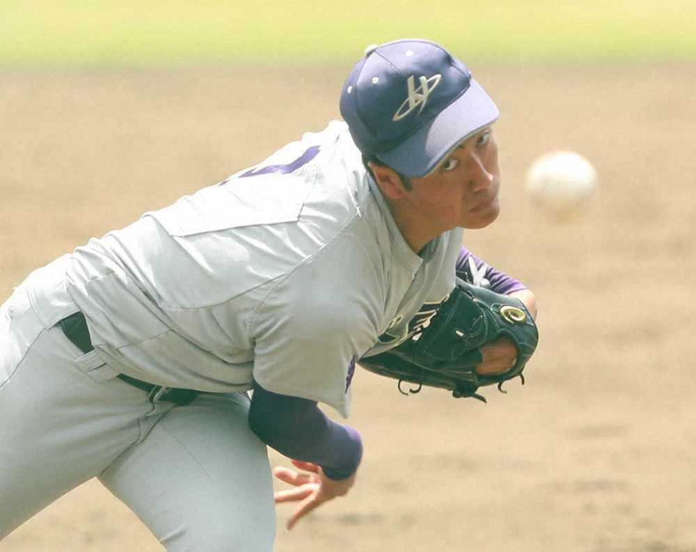 【画像・写真】力投する花巻東の2番手・西舘(撮影・木村　揚輔)