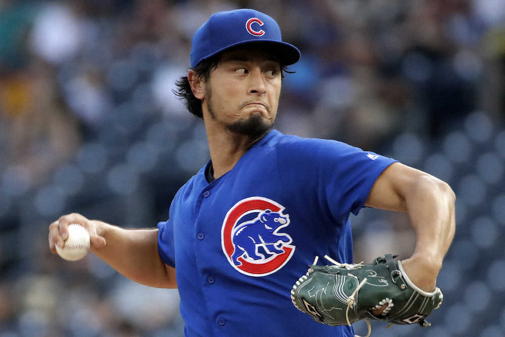 【画像・写真】ダルビッシュ　軽めのキャッチボールで調整　5日のブルワーズ戦先発が濃厚