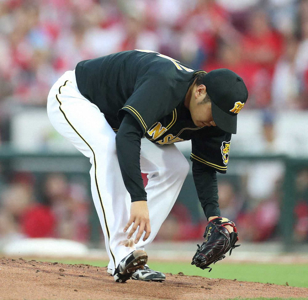 【画像・写真】阪神・西　足に異変も…6回1失点で先発の役目果たした