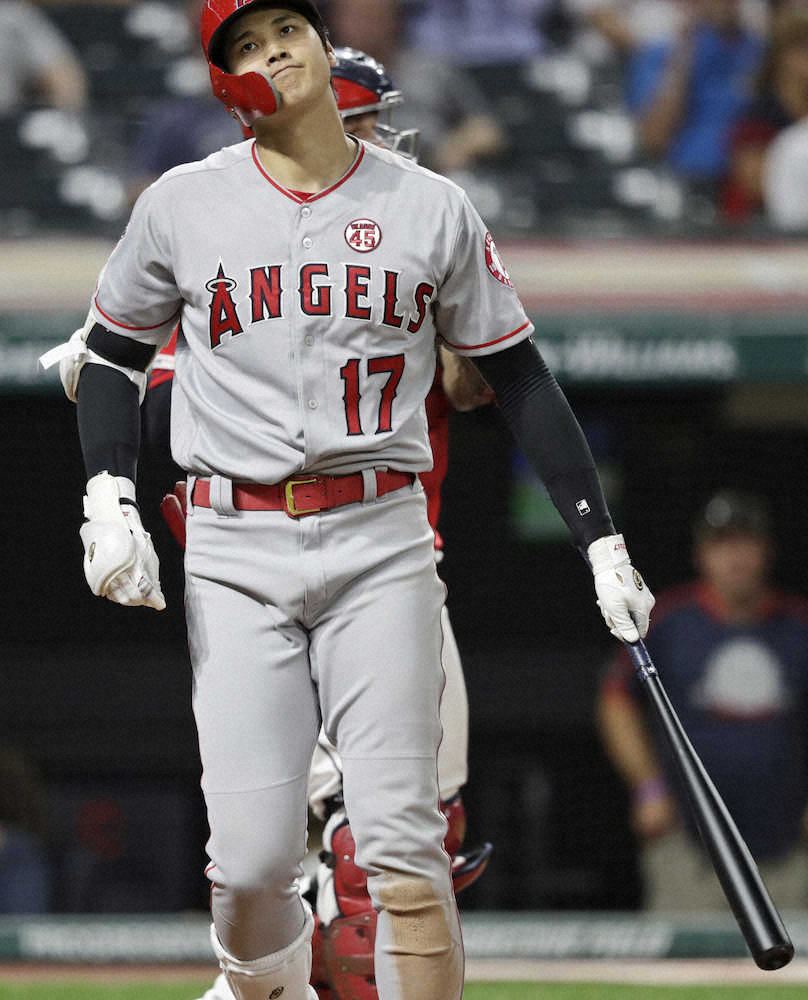 【画像・写真】大谷見せ場なし　3打数無安打に盗塁失敗、エ軍敗れる