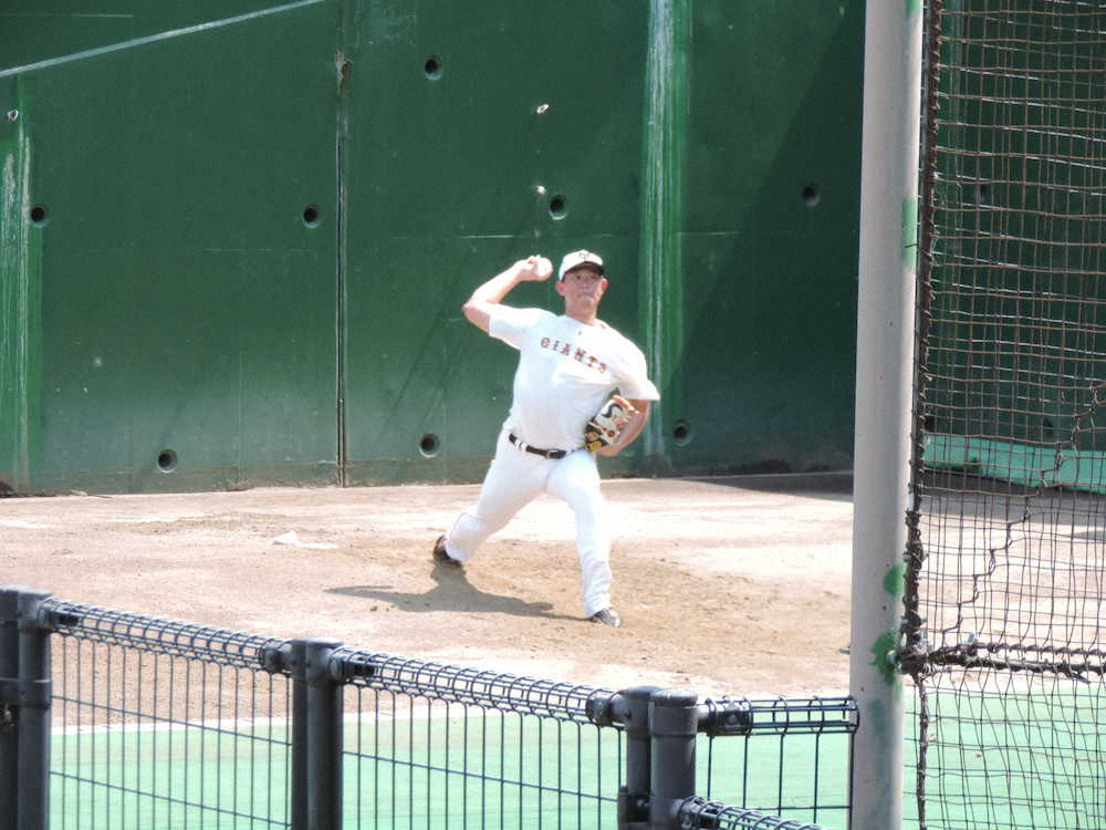 【画像・写真】巨人・山口　離脱後初ブルペンで直球16球「順調です」