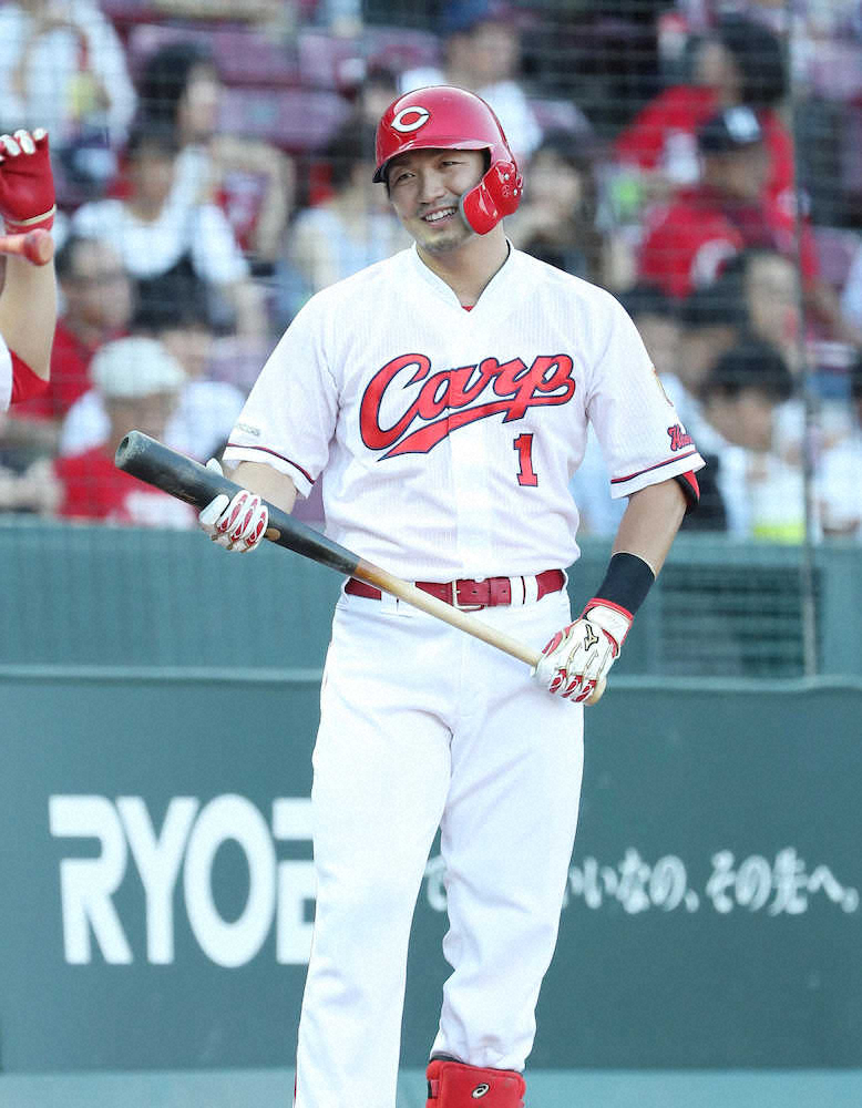 【画像・写真】広島・誠也、プレーも熱い!足で6カード連続勝ち越し貢献「仕掛けたいな…と」