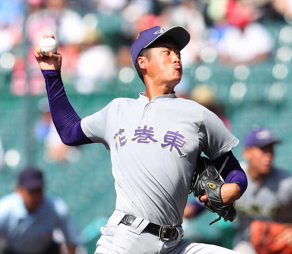 【画像・写真】プロ注目の花巻東・西舘、救援も6失点「上下のバランスが悪かった」