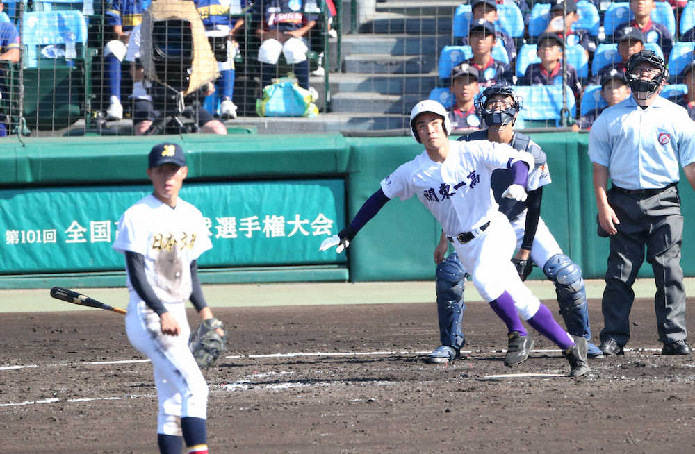 【画像・写真】関東第一、4年ぶり初戦突破　日本文理との点の取り合い制す