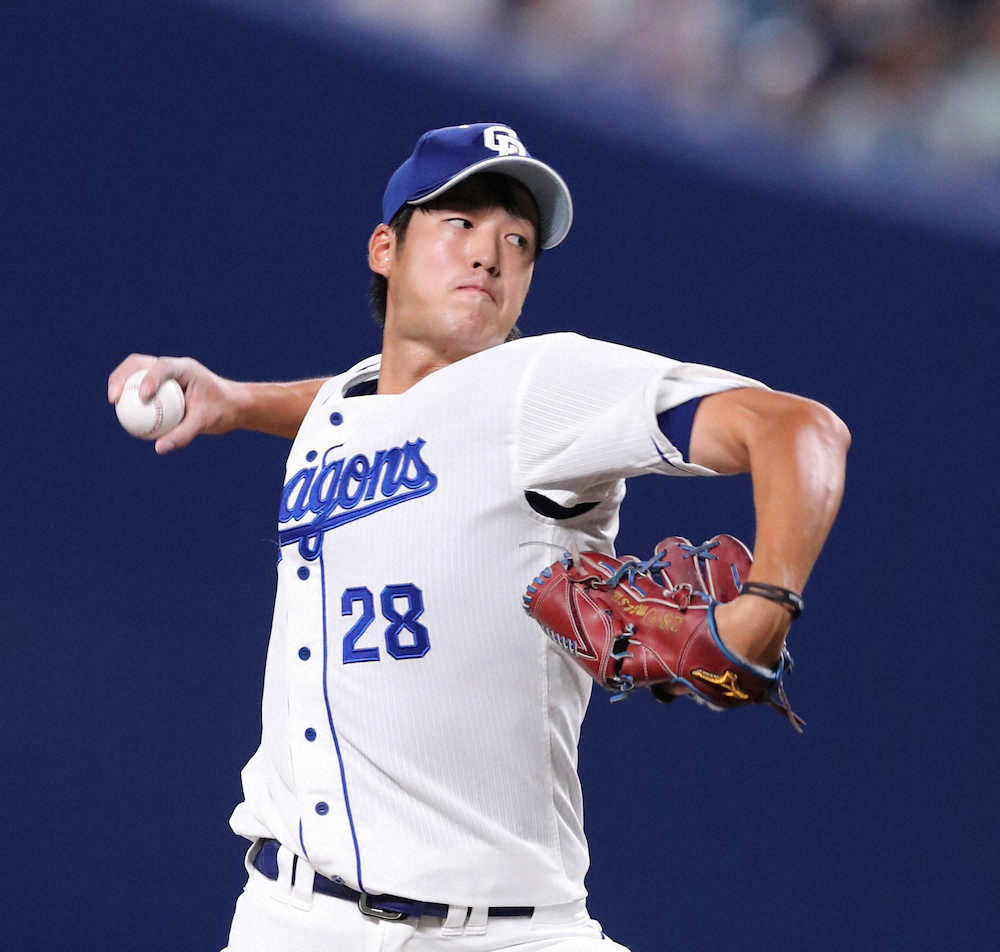【画像・写真】中日ドラ2・梅津、プロ初登板で堂々の投球!6回を投げ切り、1失点7奪三振