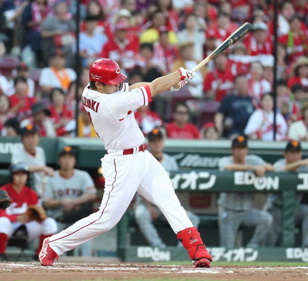 【画像・写真】広島・誠也　自力V消滅ご免！山口攻略へ反撃タイムリー