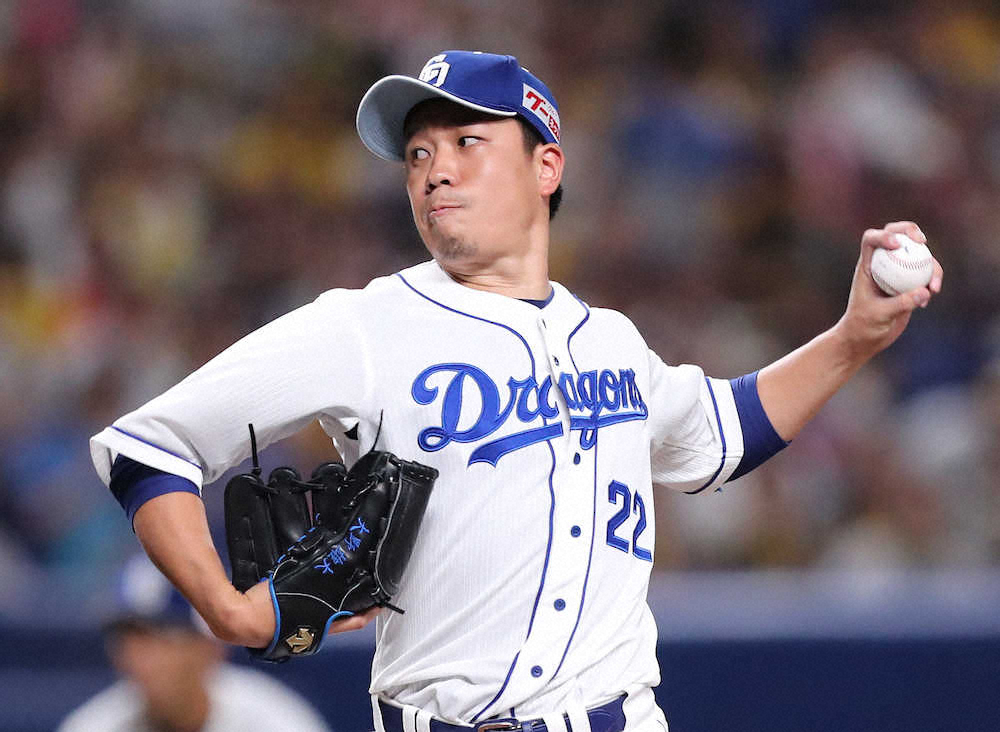 【画像・写真】力投する先発の大野雄（撮影・椎名　航）