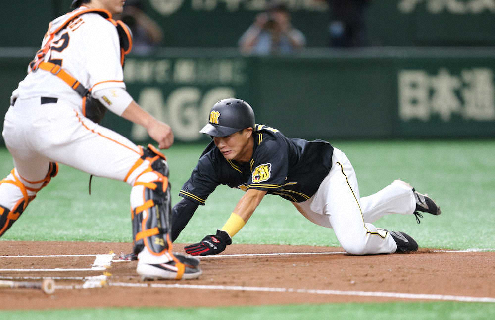 【画像・写真】阪神・木浪　23試合ぶり先発で先制生還「準備して臨めた」