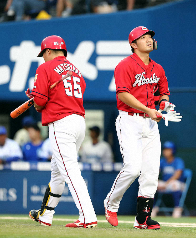 【画像・写真】広島“バティ余波”止まらず零敗　誠也＆松山の新3・4番機能せず