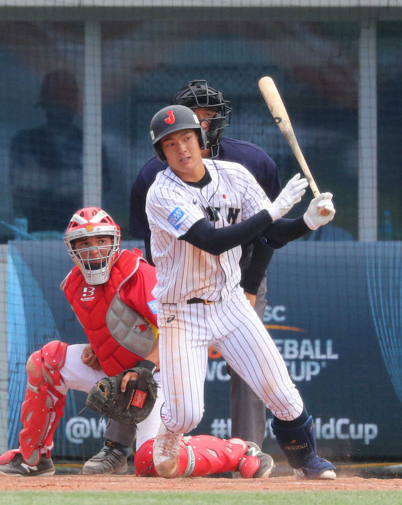 【画像・写真】U18侍　苦しみながらも白星発進　勝ち越し打の遠藤「この一本で勝たせてやろうと」