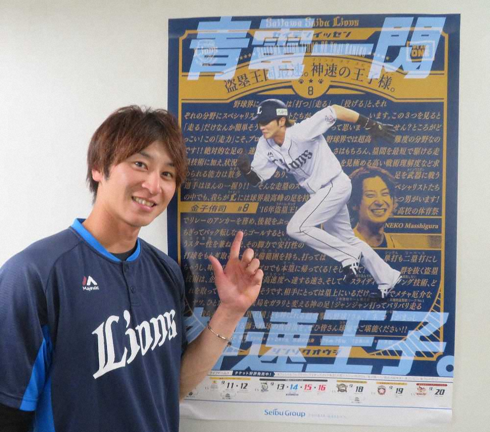 【画像・写真】西武「選手日程ポスター」に金子侑を起用「とても光栄」