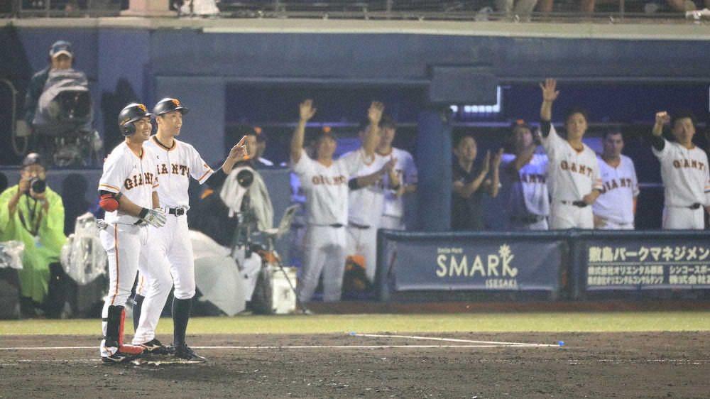 【画像・写真】巨人、高卒1年目・山下航が初安打　プロ2打席目で快音