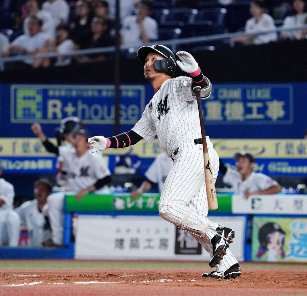 【画像・写真】ロッテ田村、プロ初サヨナラ弾！CS見えた　3位楽天とゲーム差なし