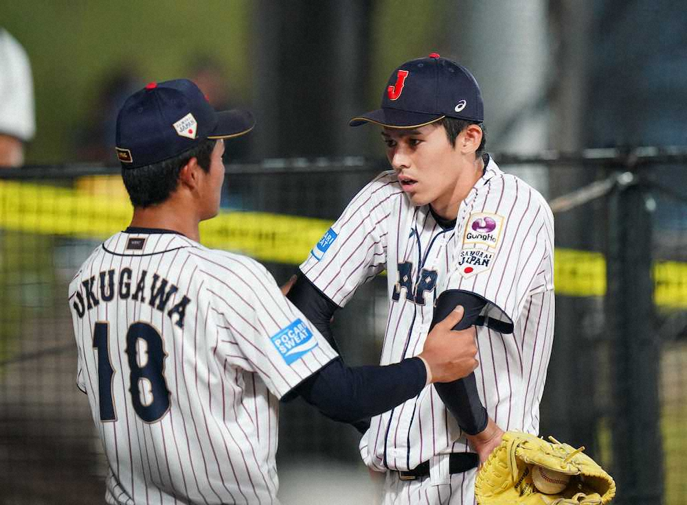 【画像・写真】U18侍、カナダに快勝！奥川圧巻18Kで7回1失点　スーパーラウンド白星発進