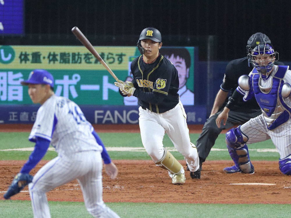 【画像・写真】阪神　高山の適時打で先制　DeNA・先発の大貫を3回途中でKO