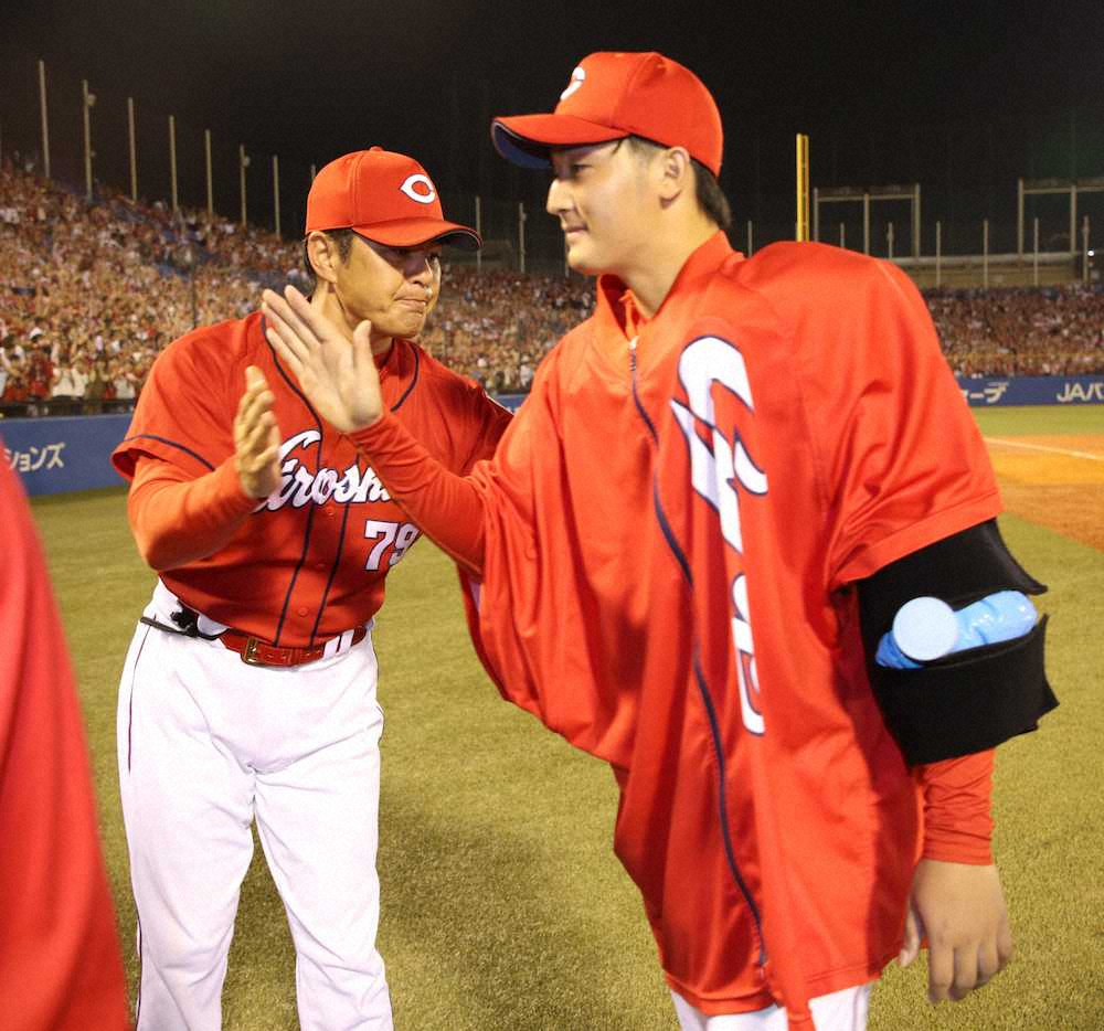 【画像・写真】広島・床田7勝＆初打点　野間バットで二塁打「丸さんのなら入ってました」