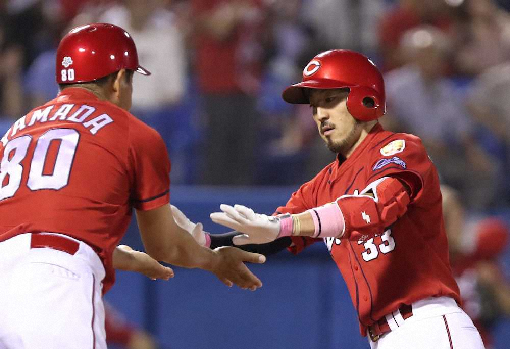 【画像・写真】広島4カードぶり勝ち越し　西川＆菊池が鮮やか連弾　DeNAと3差再接近