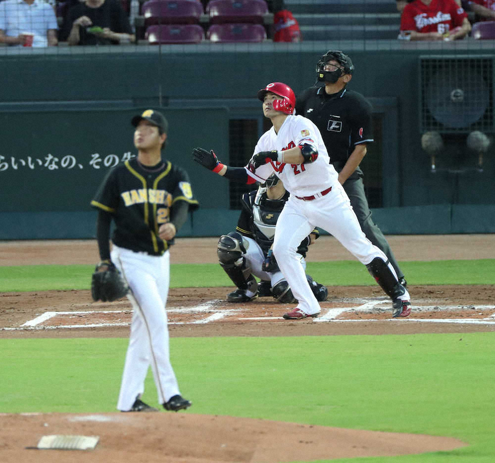 【画像・写真】広島・会沢「コンパクトに」先制11号！虎浮上許さん