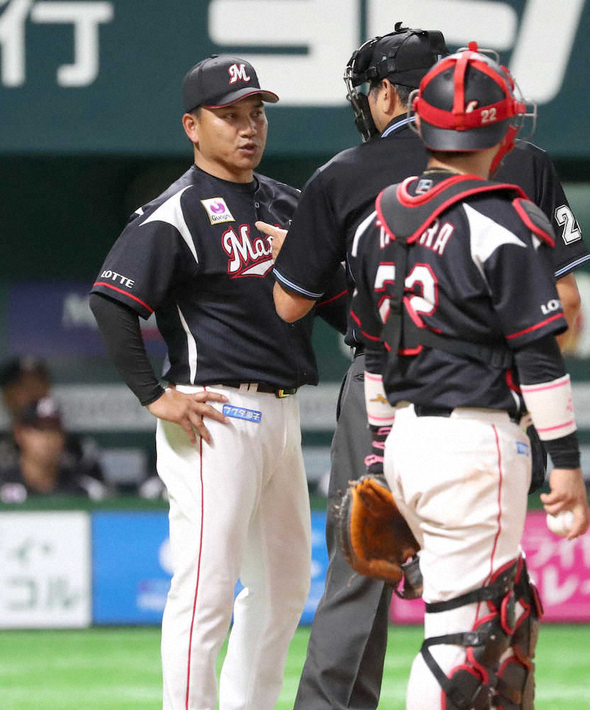 【画像・写真】ロッテ井口監督が「禁止行為」で退場　グラシアルの死球判定巡って抗議　ファン大ブーイング