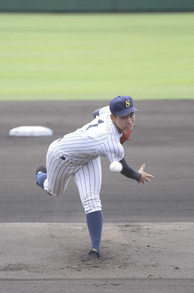 【画像・写真】明石商　古豪関西学院下し8強、中森　先発で6回1失点も「球数多い」