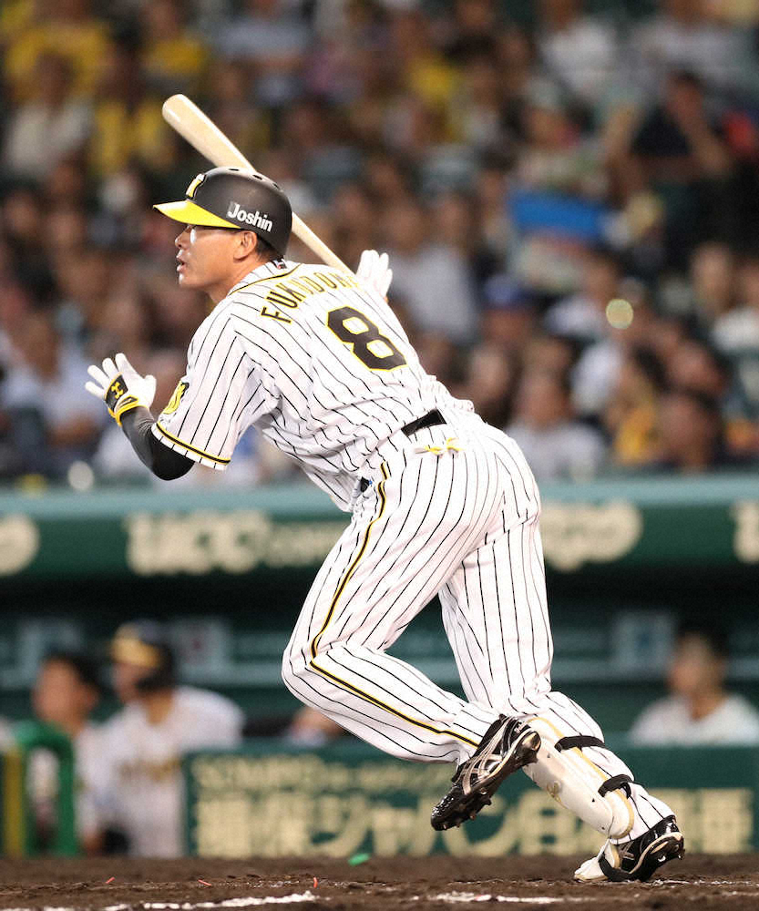 【画像・写真】阪神の42歳ベテラン福留　5年連続15度目の2桁本塁打　甲子園のバックスクリーンへ10号