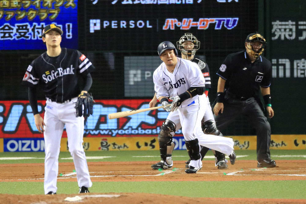 【画像・写真】西武・山川、原点回帰で2安打1打点「誰よりも飛ばそうと」