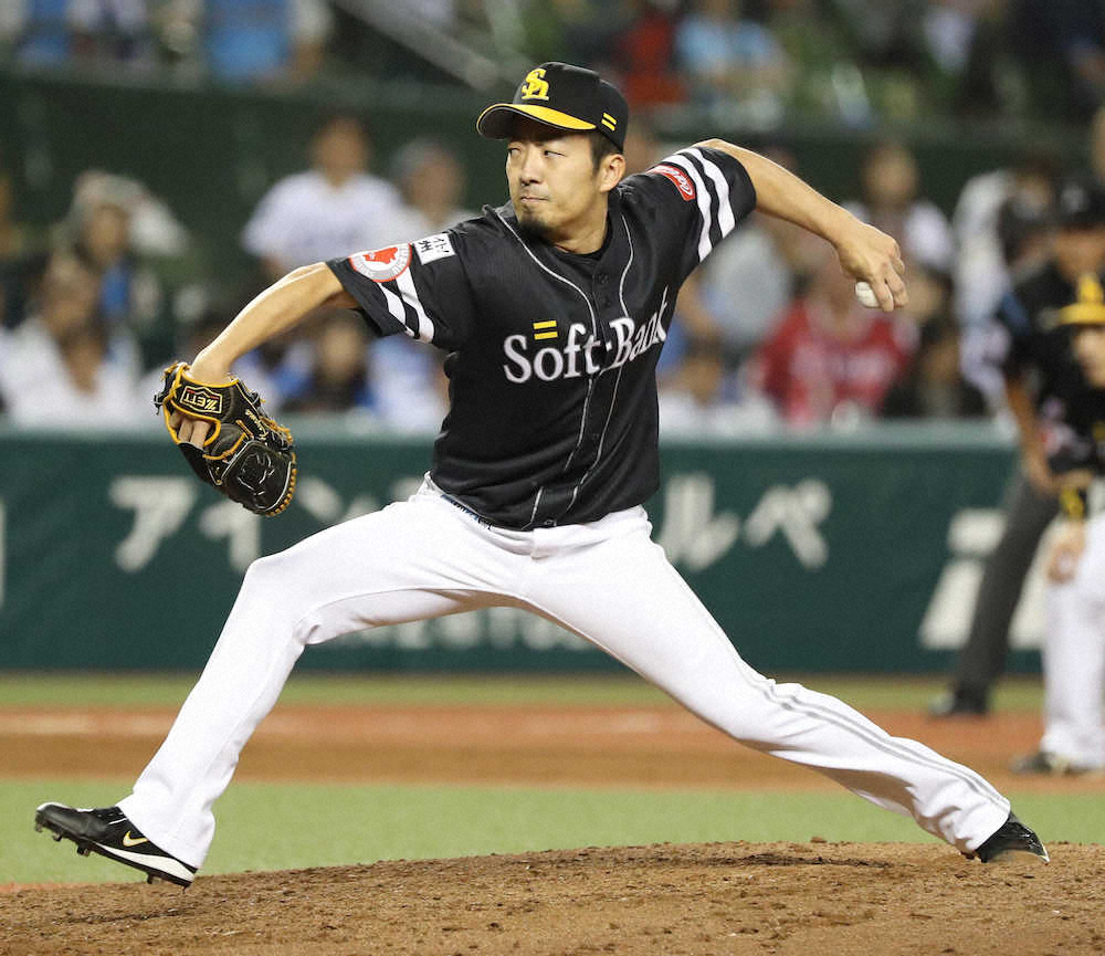 【画像・写真】【有藤通世　視点】リリーフ陣で上回ったソフトB　後半1点勝負に持ち込む5回の嘉弥真