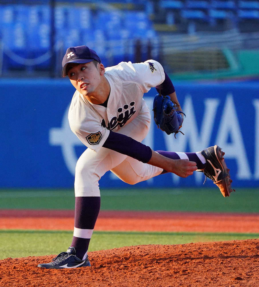 【画像・写真】明大・入江が先発初勝利　連投も6回1失点「勝ちにつなげられてよかった」