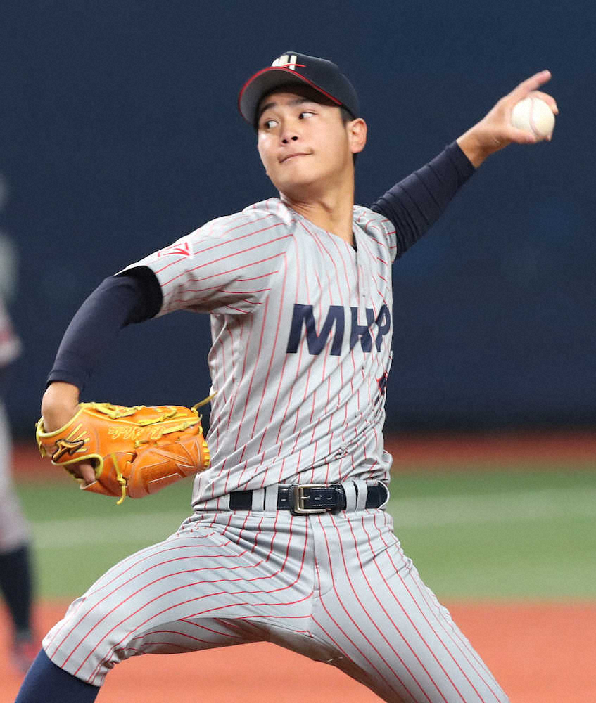 【画像・写真】三菱日立ＰＳ　浜屋　7回7Ｋ無失点　西武ドラ2の実力示す