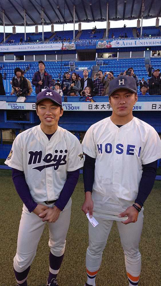 【画像・写真】法大・朝山「森田君が獲るだろうと…」最優秀防御率獲得に驚き