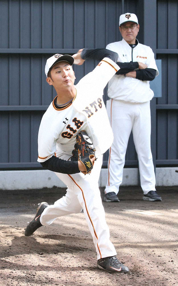 【画像・写真】巨人・原監督「ダイヤモンドの原石」未来のローテ候補・横川＆直江に熱視線