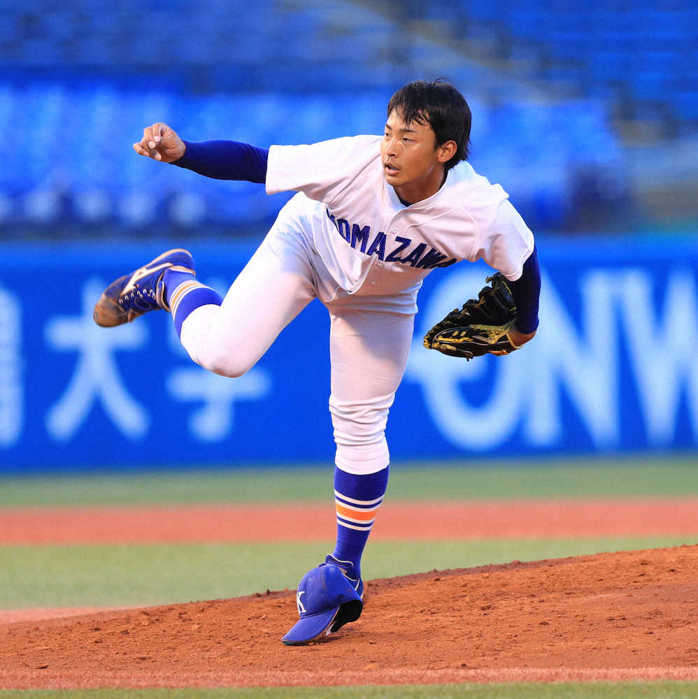 【画像・写真】駒大　連勝で1部残留　上野が強気の投球で1安打完封「やっと4年生らしいことができた」