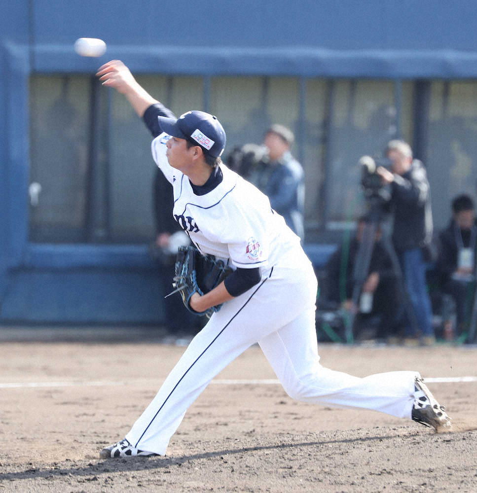 【画像・写真】登板する高木勇（撮影・後藤　正志）