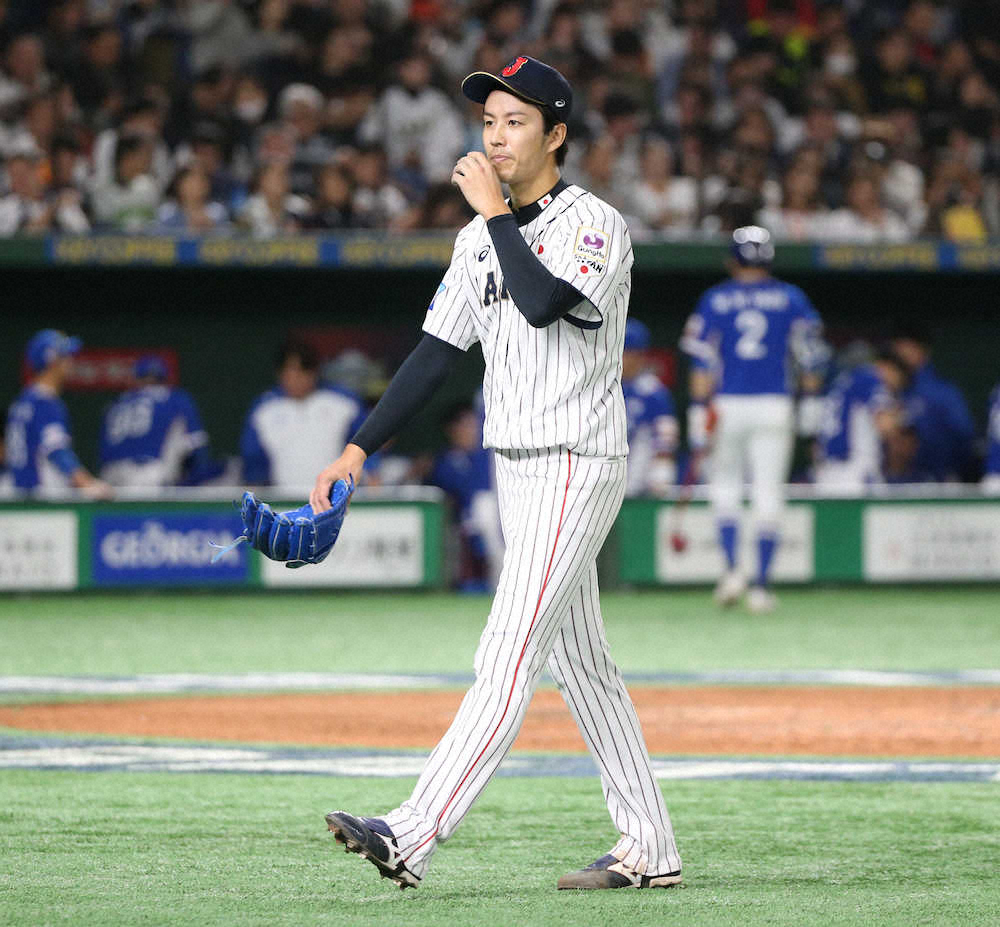 【画像・写真】侍J・岸　7点援護もらうも4回6失点で降板「良い流れを断ち切ってしまい申し訳ないです」