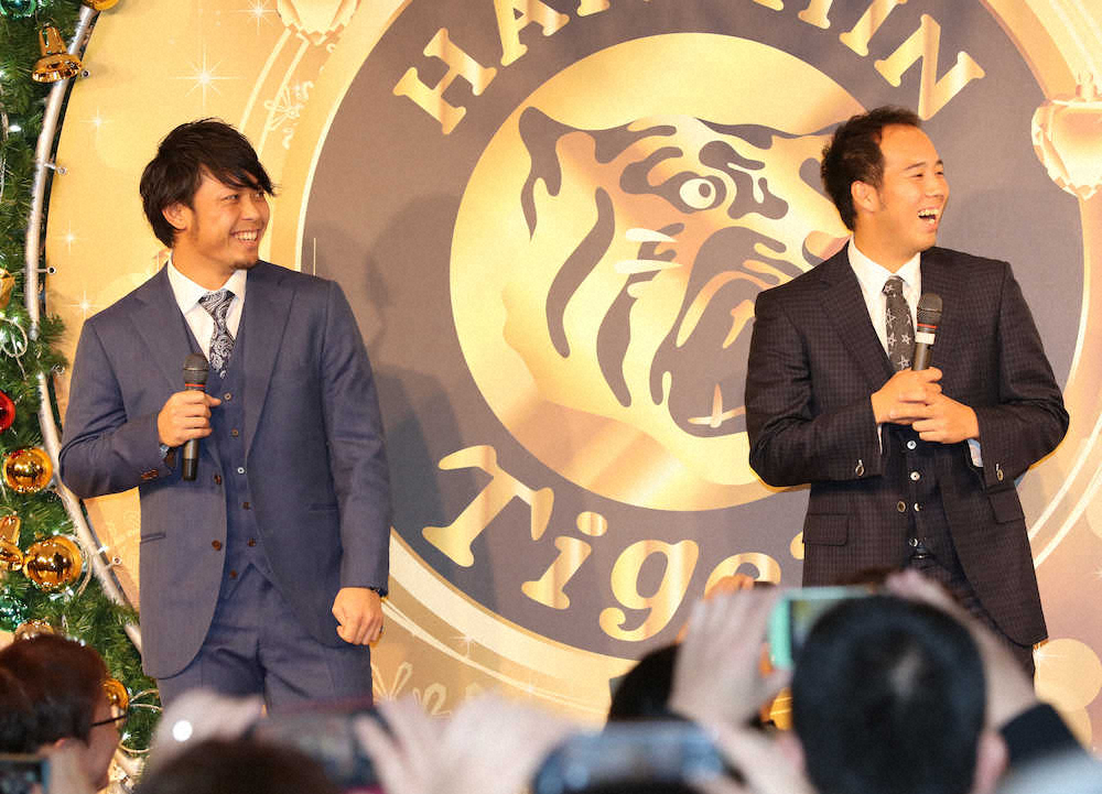 【画像・写真】来季はお立ち台で!?阪神　高山＆青柳　爆笑掛け合い