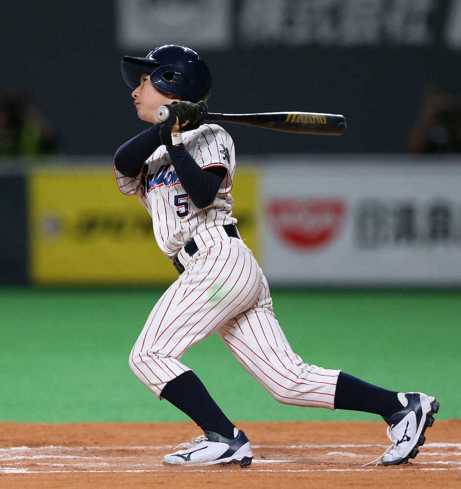 【画像・写真】NPB12球団ジュニアトーナメント、先制の2点本塁打を放った本島（撮影・高橋茂夫）