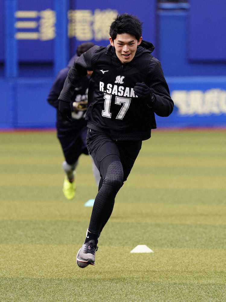 【画像・写真】朗希、新人合同自主トレスタート　井口監督「自分のペースで体をつくって」