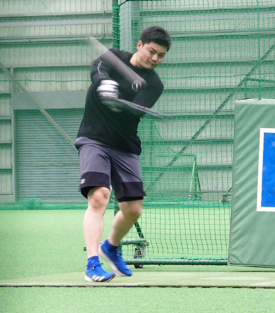 【画像・写真】日本ハム・清宮　今年初のマシン打撃「リトル時代イメージして」