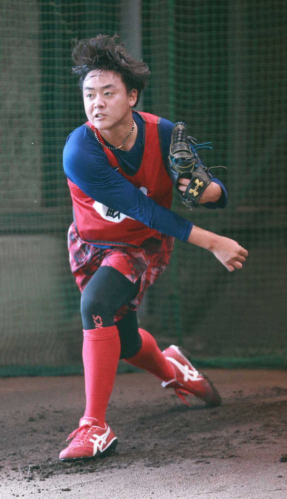 【画像・写真】【20年版球界新士録(10)】広島育成3位・畝　チーム唯一の右横手　「諦めの悪さ」で支配下へ