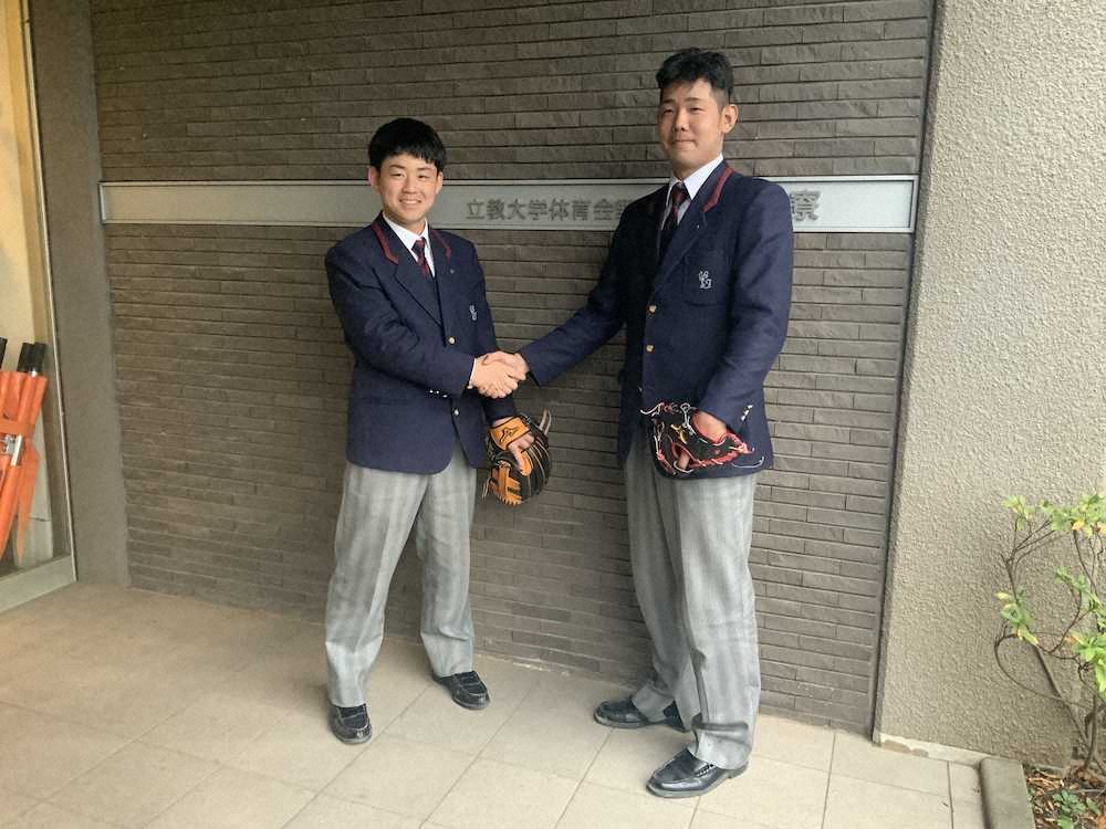 【画像・写真】智弁和歌山の池田＆西川が立大入寮　持ち込んだものと恩師からの贈る言葉は…