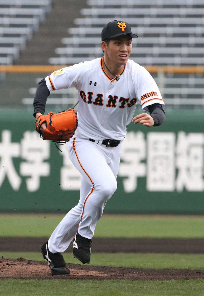 【画像・写真】巨人・高橋　今季初実戦で1回無失点「勝負は続く…しっかりやっていきたい」